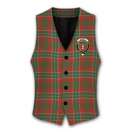 ScotsTee Shop Scottish Russell USA Ancient Crest Tartan Waistcoat Sleeveless Suit Vest