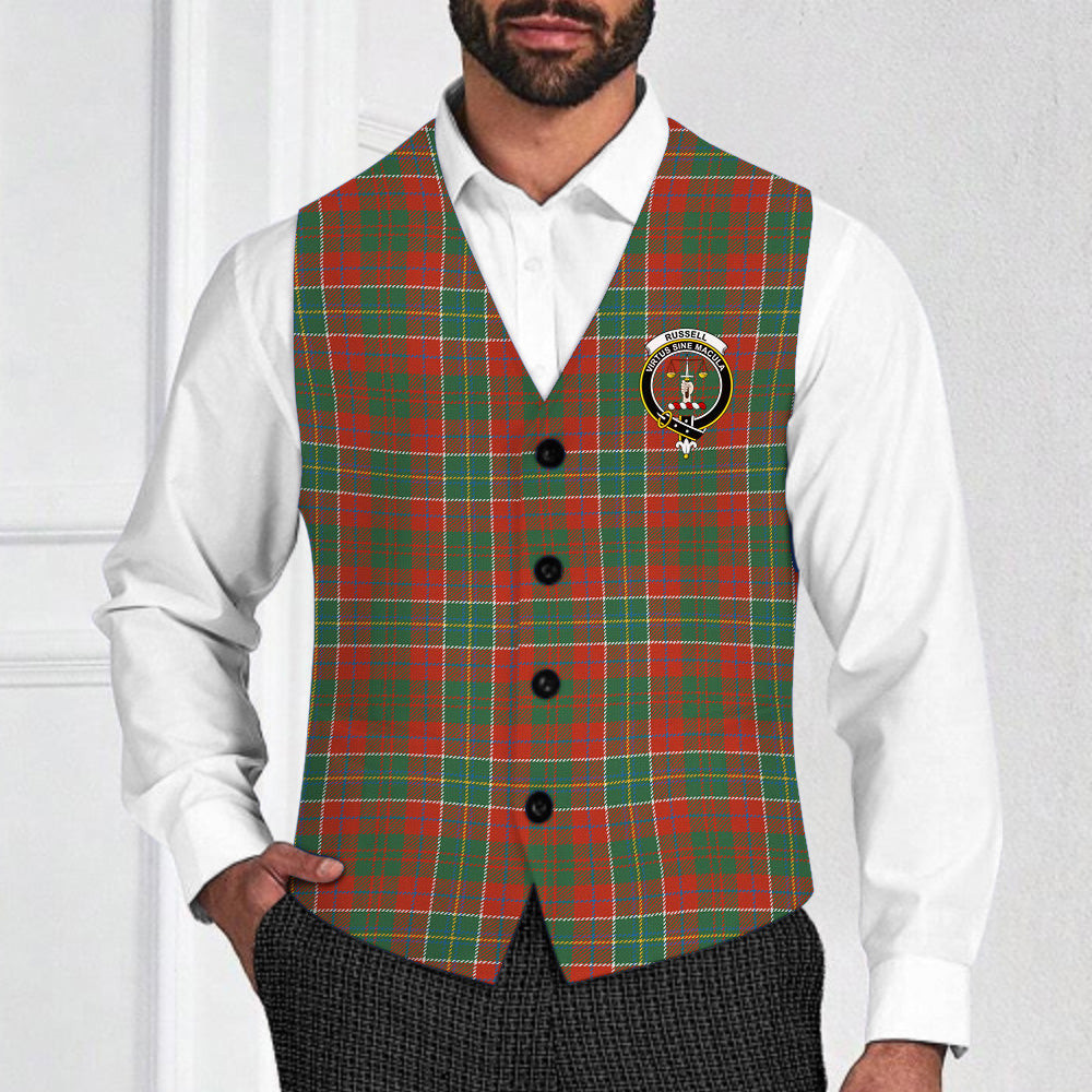 ScotsTee Shop Scottish Russell USA Ancient Crest Tartan Waistcoat Sleeveless Suit Vest