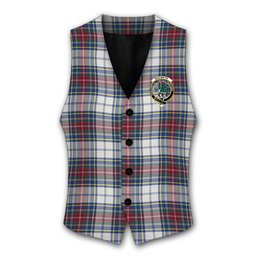 ScotsTee Shop Scottish MacBeth Dress Modern Crest Tartan Waistcoat Sleeveless Suit Vest