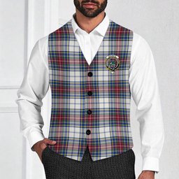 ScotsTee Shop Scottish MacBeth Dress Modern Crest Tartan Waistcoat Sleeveless Suit Vest