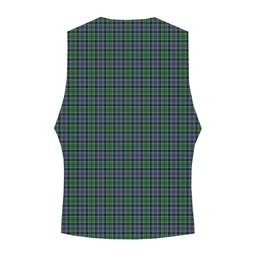 ScotsTee Shop Scottish MacIsaac Modern Crest Tartan Waistcoat Sleeveless Suit Vest
