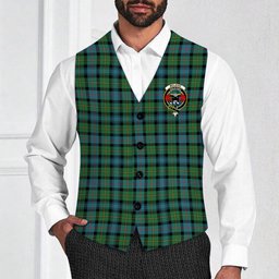 ScotsTee Shop Scottish McLeod of Skye Ancient Crest Tartan Waistcoat Sleeveless Suit Vest