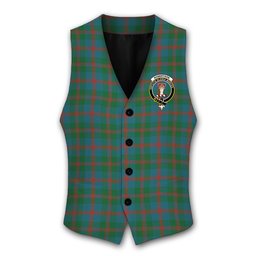 ScotsTee Shop Scottish Robertson of Struan Ancient Crest Tartan Waistcoat Sleeveless Suit Vest