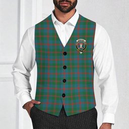 ScotsTee Shop Scottish Robertson of Struan Ancient Crest Tartan Waistcoat Sleeveless Suit Vest