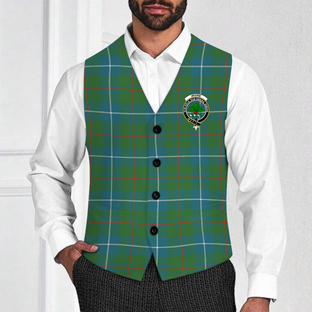 ScotsTee Shop Scottish Irvine of Bonshaw Tower Ancient Crest Tartan Waistcoat Sleeveless Suit Vest