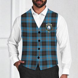 ScotsTee Shop Scottish Horsburgh Crest Tartan Waistcoat Sleeveless Suit Vest