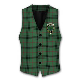 ScotsTee Shop Scottish McArthur-Fox Modern Crest Tartan Waistcoat Sleeveless Suit Vest
