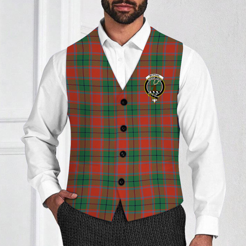 ScotsTee Shop Scottish McPhail Blue Bands Ancient Crest Tartan Waistcoat Sleeveless Suit Vest