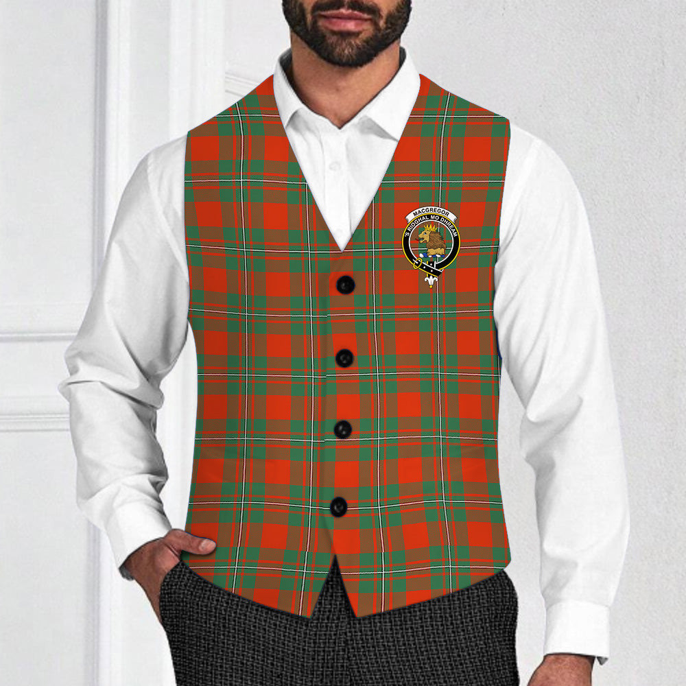 ScotsTee Shop Scottish MacGregor Ancient Crest Tartan Waistcoat Sleeveless Suit Vest