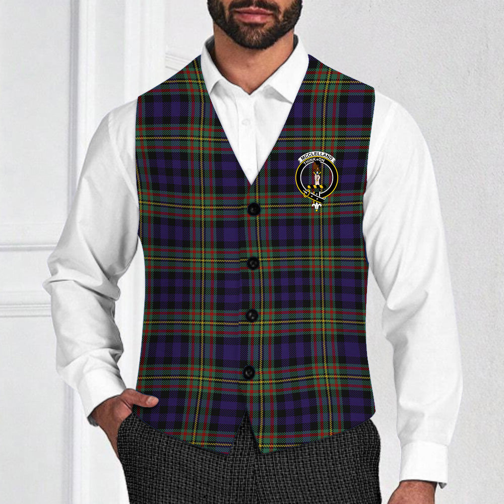 ScotsTee Shop Scottish McClelland Crest Tartan Waistcoat Sleeveless Suit Vest