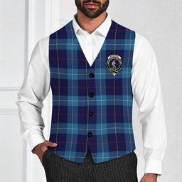 ScotsTee Shop Scottish McKerrell of Hillhouse Crest Tartan Waistcoat Sleeveless Suit Vest