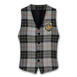 ScotsTee Shop Scottish MacPherson Dress Crest Tartan Waistcoat Sleeveless Suit Vest