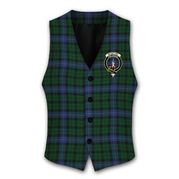 ScotsTee Shop Scottish McIntyre Crest Tartan Waistcoat Sleeveless Suit Vest