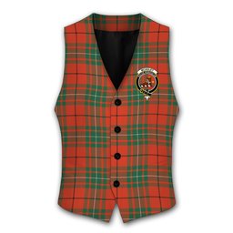 ScotsTee Shop Scottish McAuley Ancient Crest Tartan Waistcoat Sleeveless Suit Vest
