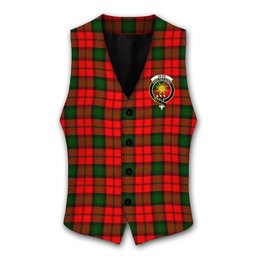 ScotsTee Shop Scottish Kerr Modern Crest Tartan Waistcoat Sleeveless Suit Vest