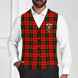 ScotsTee Shop Scottish Kerr Modern Crest Tartan Waistcoat Sleeveless Suit Vest