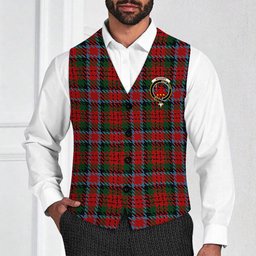 ScotsTee Shop Scottish MacDuff 5 Crest Tartan Waistcoat Sleeveless Suit Vest
