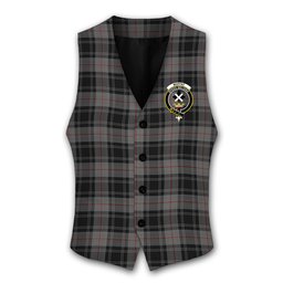 ScotsTee Shop Scottish Moffat Modern Crest Tartan Waistcoat Sleeveless Suit Vest
