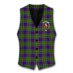ScotsTee Shop Scottish Whitefoord Crest Tartan Waistcoat Sleeveless Suit Vest