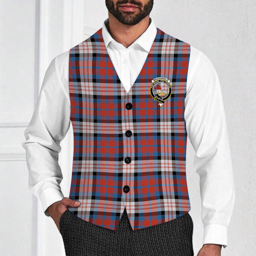 ScotsTee Shop Scottish MacDonald Dress Irish Ancient Crest Tartan Waistcoat Sleeveless Suit Vest