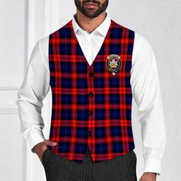 ScotsTee Shop Scottish MacLachlan Modern SC Crest Tartan Waistcoat Sleeveless Suit Vest