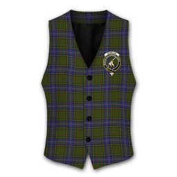 ScotsTee Shop Scottish McMillan Hunting Modern Crest Tartan Waistcoat Sleeveless Suit Vest