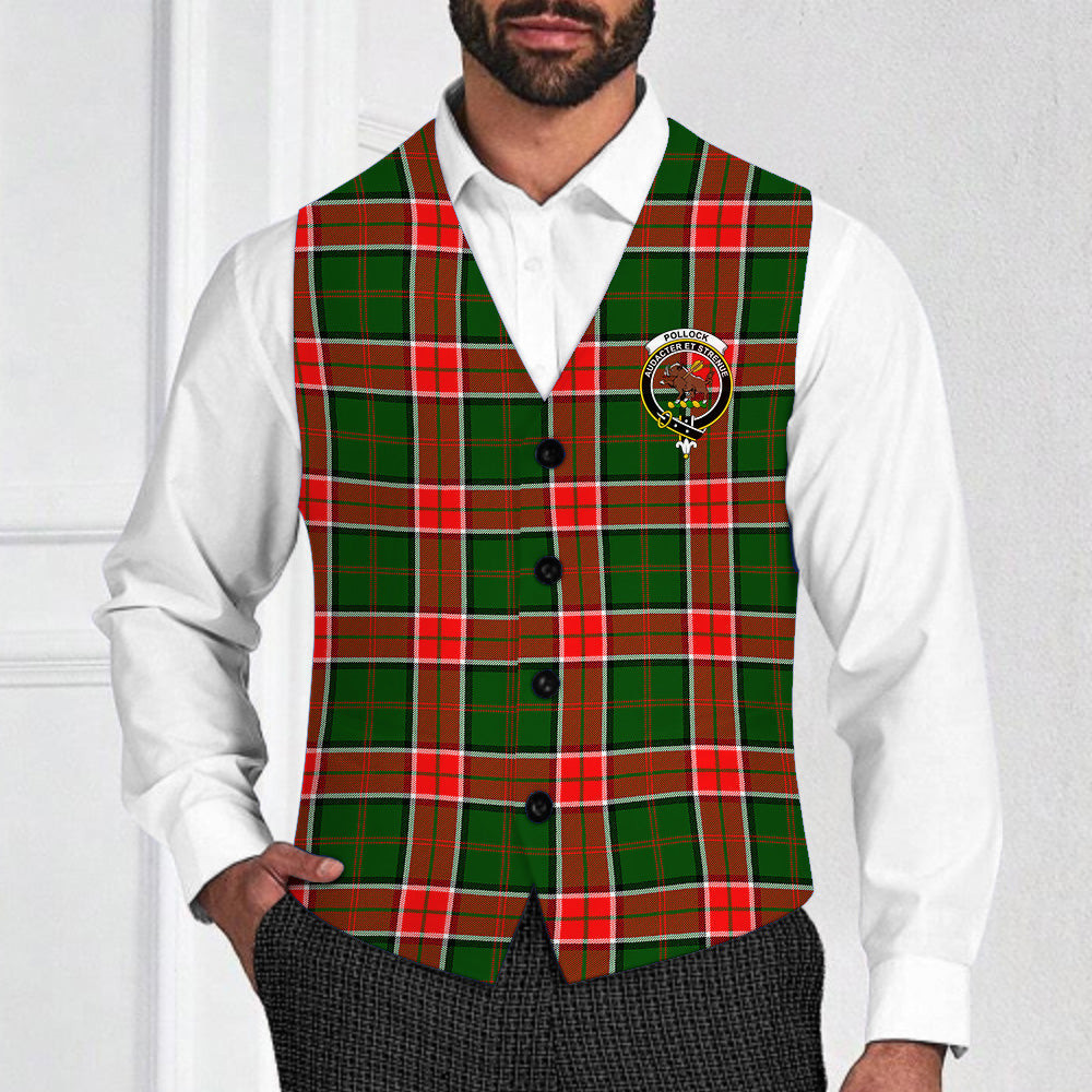 ScotsTee Shop Scottish Pollock Modern Crest Tartan Waistcoat Sleeveless Suit Vest