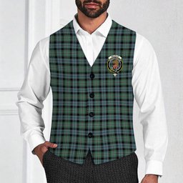 ScotsTee Shop Scottish Melville Crest Tartan Waistcoat Sleeveless Suit Vest