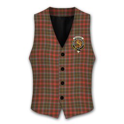 ScotsTee Shop Scottish MacKintosh Hunting Weathered Crest Tartan Waistcoat Sleeveless Suit Vest