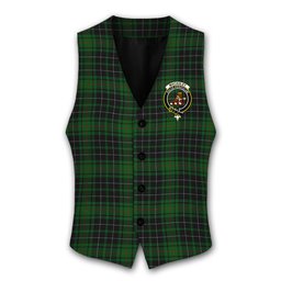 ScotsTee Shop Scottish MacAuley Hunting Crest Tartan Waistcoat Sleeveless Suit Vest