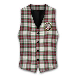 ScotsTee Shop Scottish MacLean Dress Ancient Crest Tartan Waistcoat Sleeveless Suit Vest