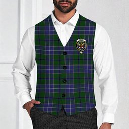 ScotsTee Shop Scottish Wishart Hunting Crest Tartan Waistcoat Sleeveless Suit Vest