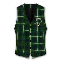 ScotsTee Shop Scottish MacArthur Modern Crest Tartan Waistcoat Sleeveless Suit Vest