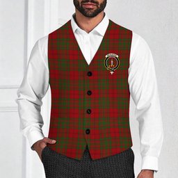 ScotsTee Shop Scottish McAlister of Glenbarr Crest Tartan Waistcoat Sleeveless Suit Vest