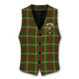 ScotsTee Shop Scottish McMillan Society of Glasgow Crest Tartan Waistcoat Sleeveless Suit Vest