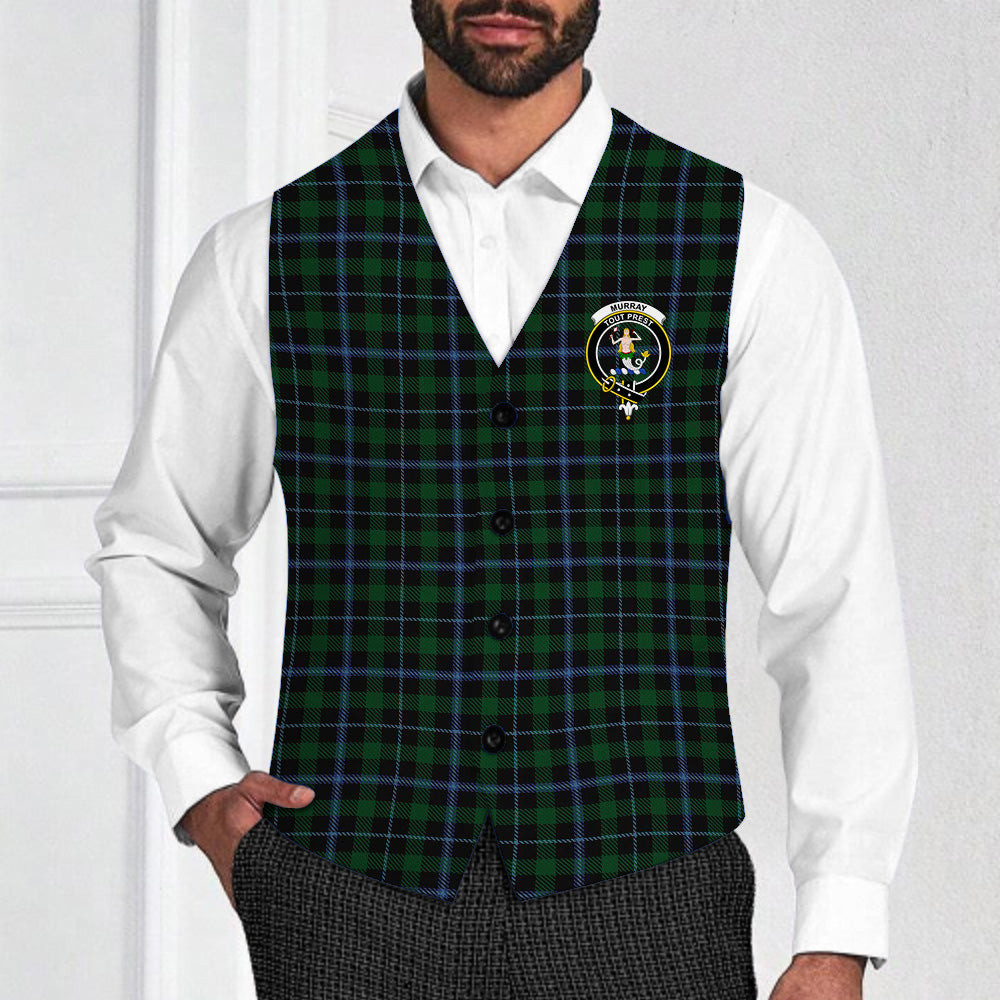 ScotsTee Shop Scottish Murray 1830-40 Crest Tartan Waistcoat Sleeveless Suit Vest