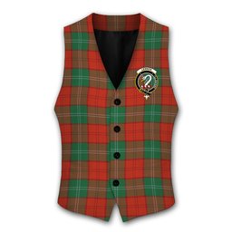 ScotsTee Shop Scottish Lennox Ancient Crest Tartan Waistcoat Sleeveless Suit Vest