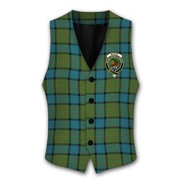 ScotsTee Shop Scottish Moore Ancient Crest Tartan Waistcoat Sleeveless Suit Vest
