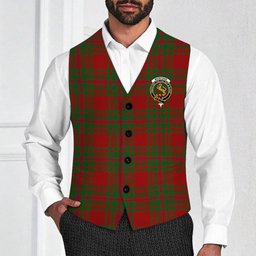 ScotsTee Shop Scottish McIntosh Red Crest Tartan Waistcoat Sleeveless Suit Vest
