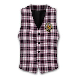 ScotsTee Shop Scottish McPherson Hunting Modern Crest Tartan Waistcoat Sleeveless Suit Vest