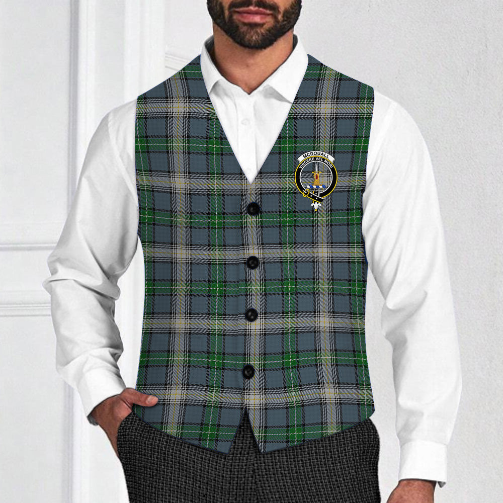 ScotsTee Shop Scottish McDouall Crest Tartan Waistcoat Sleeveless Suit Vest