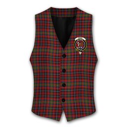 ScotsTee Shop Scottish Innes 1 Crest Tartan Waistcoat Sleeveless Suit Vest