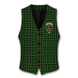 ScotsTee Shop Scottish MacAlpin Modern Crest Tartan Waistcoat Sleeveless Suit Vest
