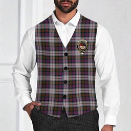 ScotsTee Shop Scottish MacDonald Dress 2 Crest Tartan Waistcoat Sleeveless Suit Vest