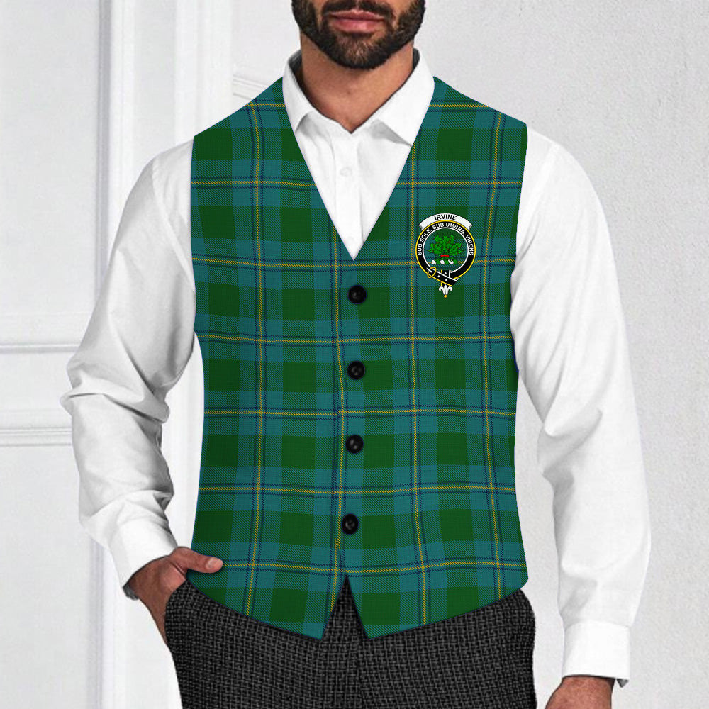 ScotsTee Shop Scottish Irvine of Bonshaw Crest Tartan Waistcoat Sleeveless Suit Vest