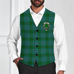 ScotsTee Shop Scottish Irvine of Bonshaw Crest Tartan Waistcoat Sleeveless Suit Vest