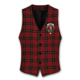 ScotsTee Shop Scottish McQueen Crest Tartan Waistcoat Sleeveless Suit Vest
