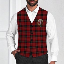 ScotsTee Shop Scottish McQueen Crest Tartan Waistcoat Sleeveless Suit Vest