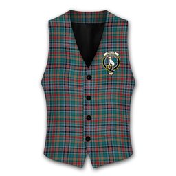 ScotsTee Shop Scottish Hunter Old Modern Crest Tartan Waistcoat Sleeveless Suit Vest