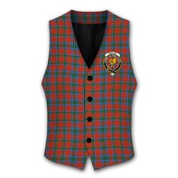 ScotsTee Shop Scottish Sinclair Lyon Count Ancient Crest Tartan Waistcoat Sleeveless Suit Vest